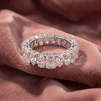 14K Emerald Diamond Full Eternity Ring — AI cloth, in-house