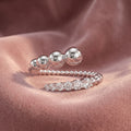 18K Spiral Pave Diamond Ring — AI cloth, in-house