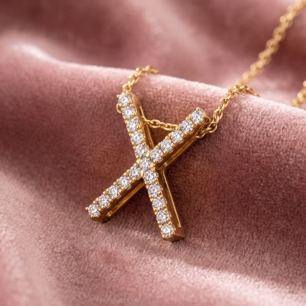 18K Viking Diamond Pendant — AI cloth, in-house