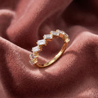 18K Baguette Eternity Diamond Ring — AI cloth, in-house