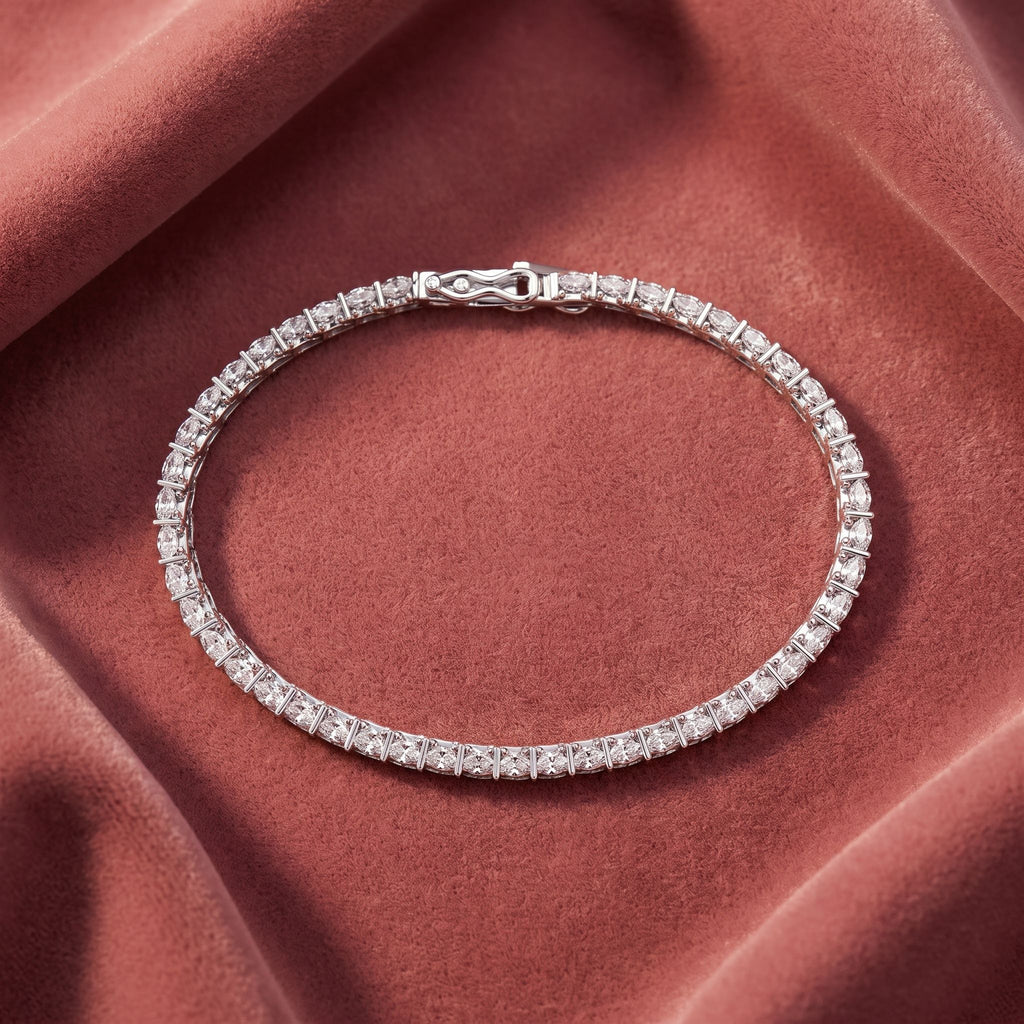 14K Tennis Marquise Diamond Bracelet — AI cloth, in-house