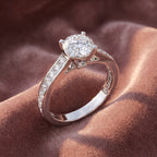 18K Round Solitaire Diamond Ring — AI cloth, in-house