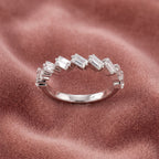 18K Baguette Eternity Diamond Ring — AI cloth, in-house