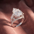 18K Pear Diamond Twisted Band Ring — AI cloth, in-house