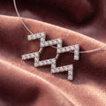 18K Zodiac Diamond Pendant — AI cloth, in-house