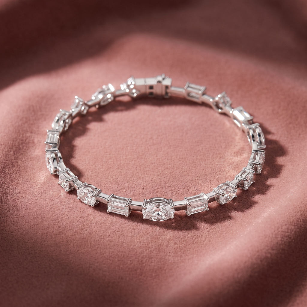 18K Emerald Diamond Bracelet — AI cloth, in-house