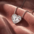 18K Heart Solitaire Diamond Pendant — AI cloth, in-house