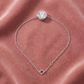 18K Gold Round Bezel Diamond Bracelet — AI cloth, in-house