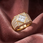 18K Bespoke Pave Diamond Ring — AI cloth, in-house