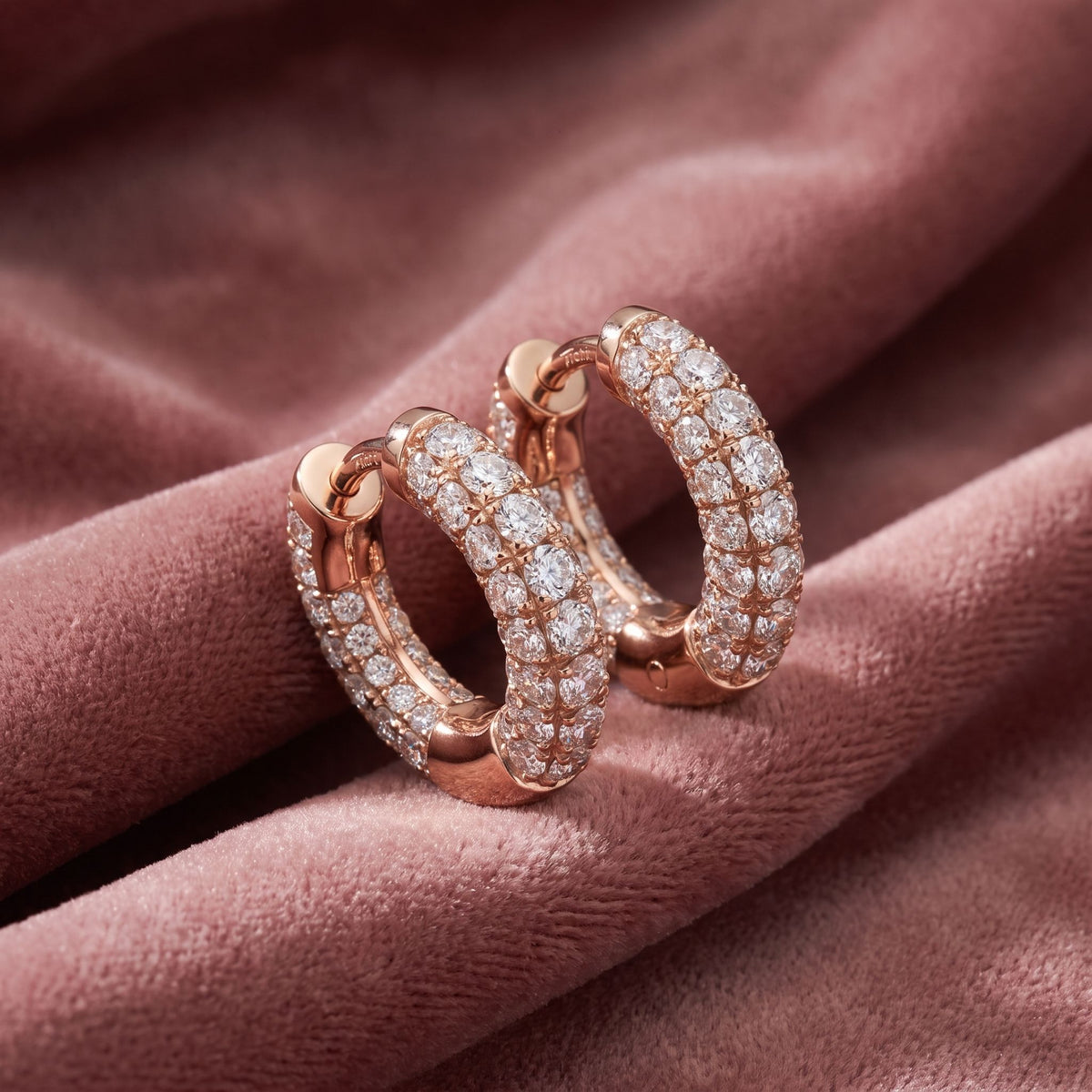 18K Bespoke Diamond Earrings — AI cloth, in-house
