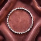 18K Tennis Pear Diamond Bracelet — AI cloth, in-house