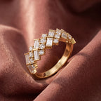 18K Eternity Baguette Diamond Ring — AI cloth, in-house