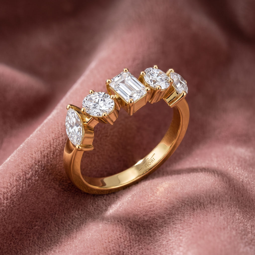 18K Mixed Cut Diamond Ring — AI cloth, in-house
