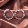 18K Baguette Diamond Moon Earrings — AI cloth, in-house
