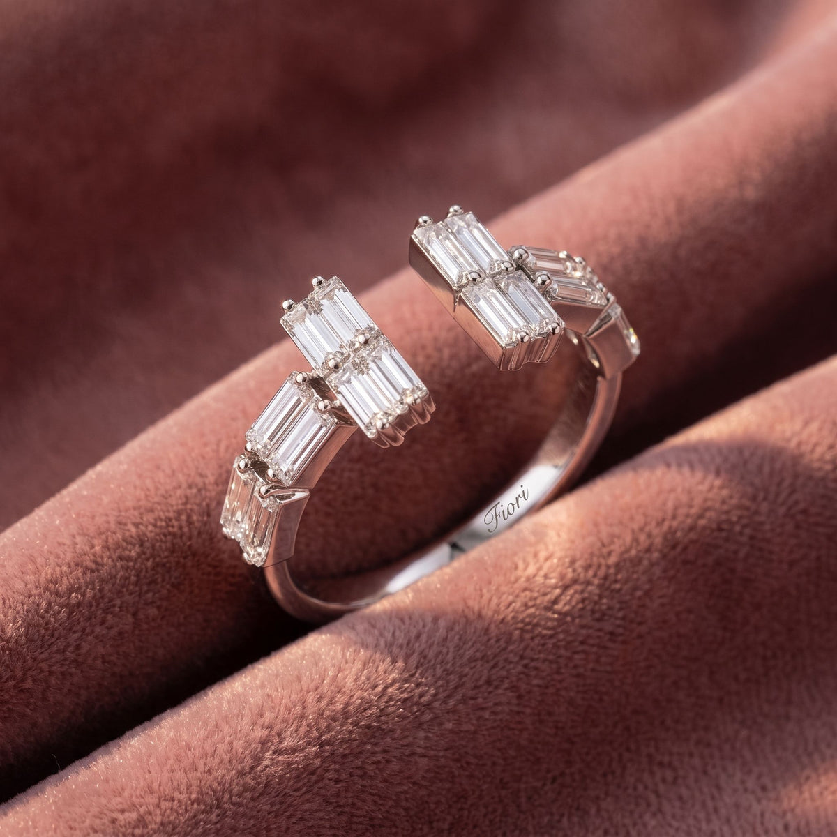 18K Baguette Diamond Ring — AI cloth, in-house