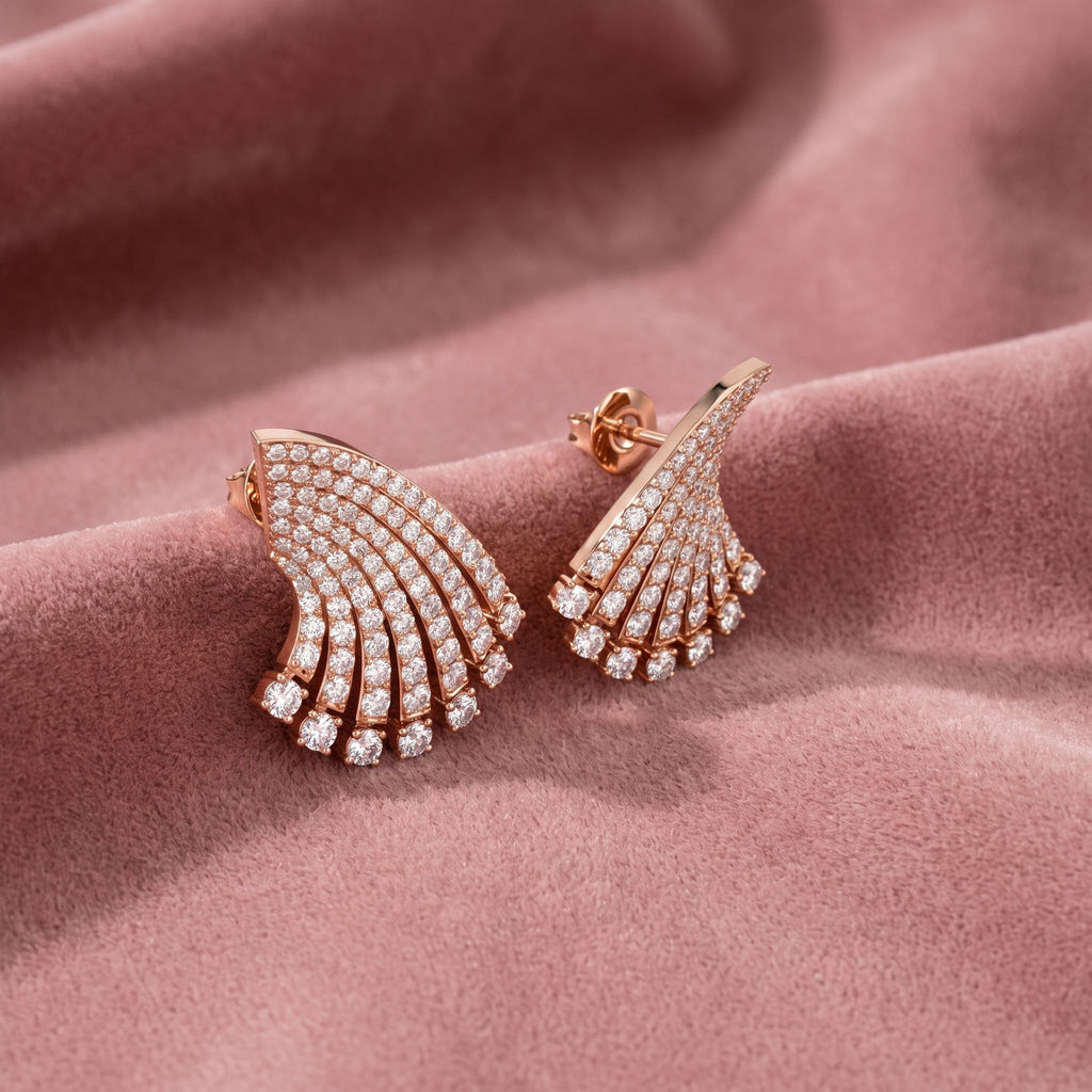 18K Lab Grown Diamond Earrings — AI cloth, in-house