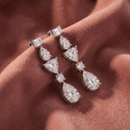 18K Diamond Drop Earrings — AI cloth, in-house