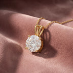 18K Solitaire Diamond Pendant — AI cloth, in-house