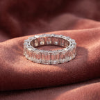 14K Full Eternity Emerald Diamond Ring — AI cloth, in-house