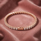 18K Tennis Round Diamond Bracelet — AI cloth, in-house