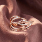 18K Bespoke Openwork Diamond Ring — AI cloth, in-house