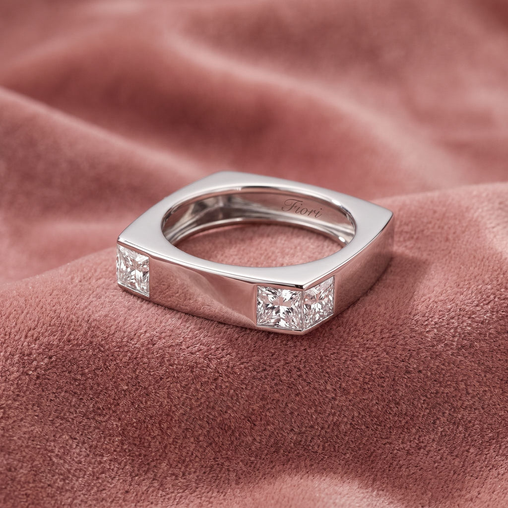 14K Princess Cut Diamond Ring — AI cloth, in-house