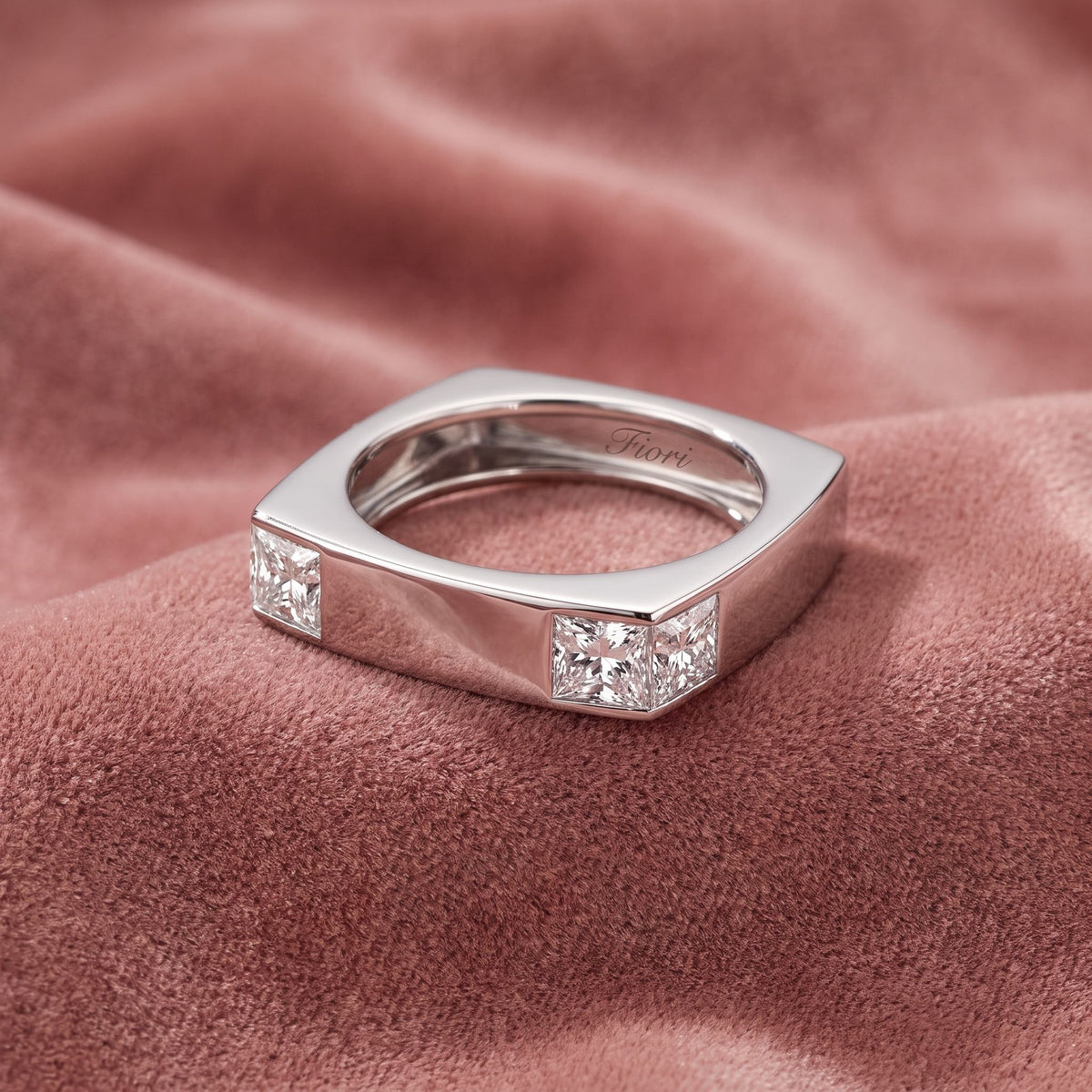 14K Princess Cut Diamond Ring — AI cloth, in-house