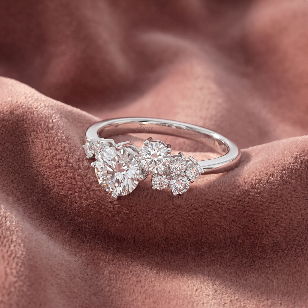 18K Bespoke Round Diamond Ring — AI cloth, in-house
