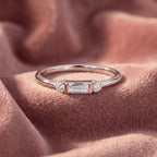18K Baguette Diamond Promise Ring — AI cloth, in-house