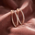 18K Pave Bespoke Diamond Hoop Earrings — AI cloth, in-house