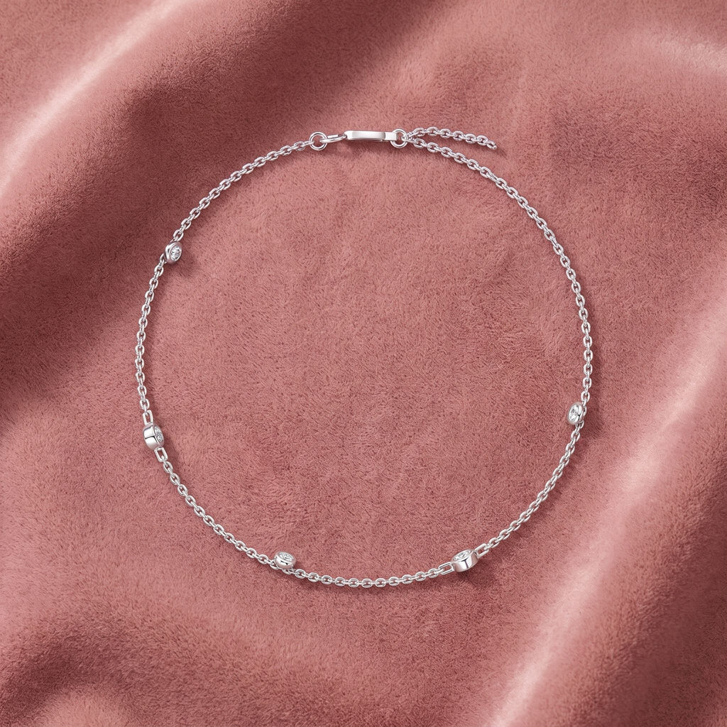 18K Gold Round Diamond Bracelet — AI cloth, in-house
