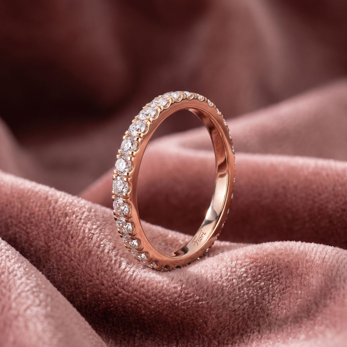 18K Eternity Diamond Ring — AI cloth, in-house