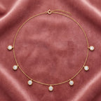 18K Pink and White Diamond Necklace — AI cloth, in-house