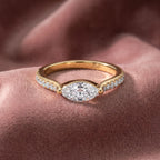 18K Marquise Diamond Promise Ring — AI cloth, in-house