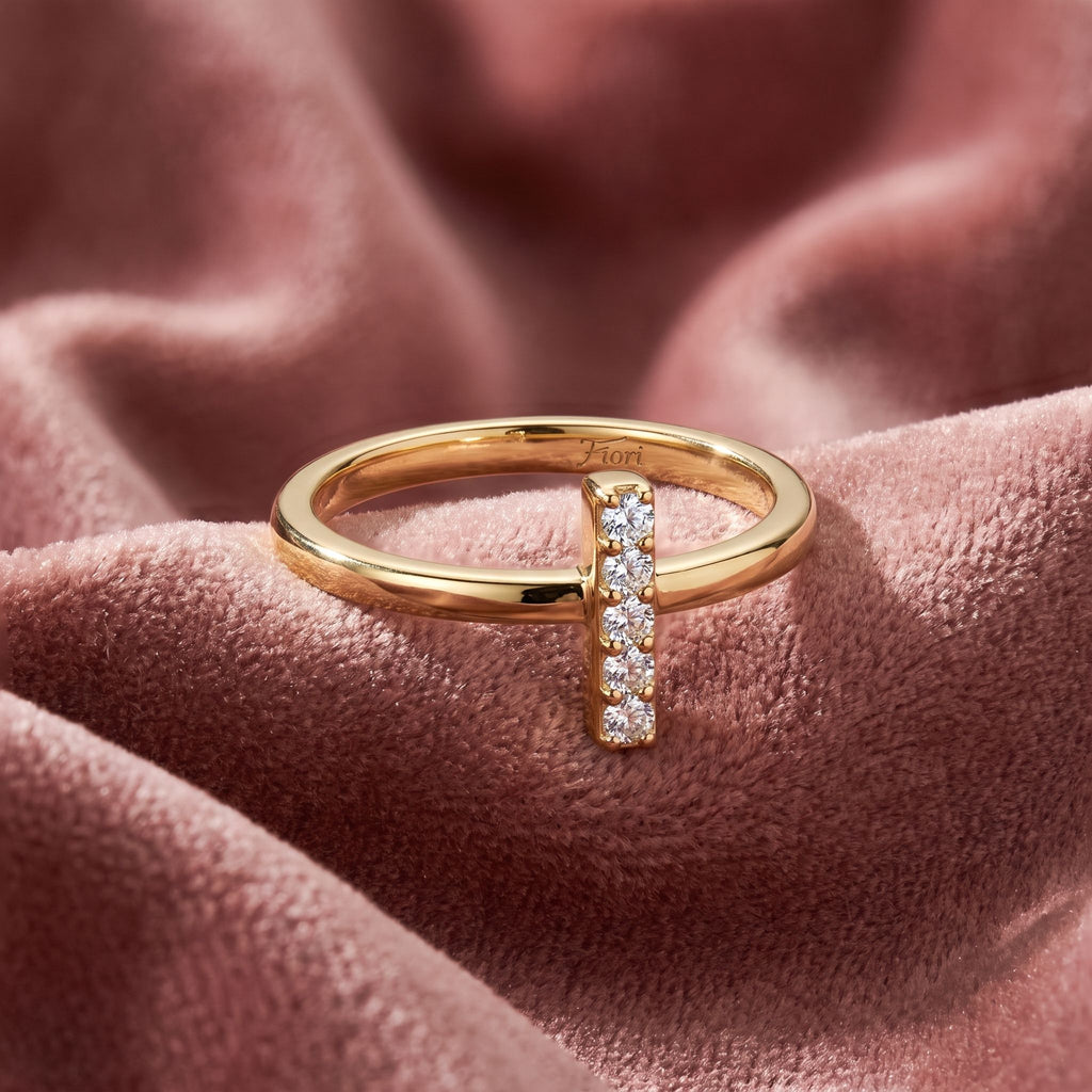 18K Pave Diamond Band Ring — AI cloth, in-house
