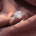 18K Halo Trillion Diamond Ring — AI cloth, in-house