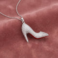 18K Stiletto Pave Diamond Pendant — AI cloth, in-house