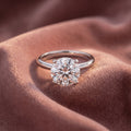 18K Round Diamond Solitaire Engagement Ring — AI cloth, in-house