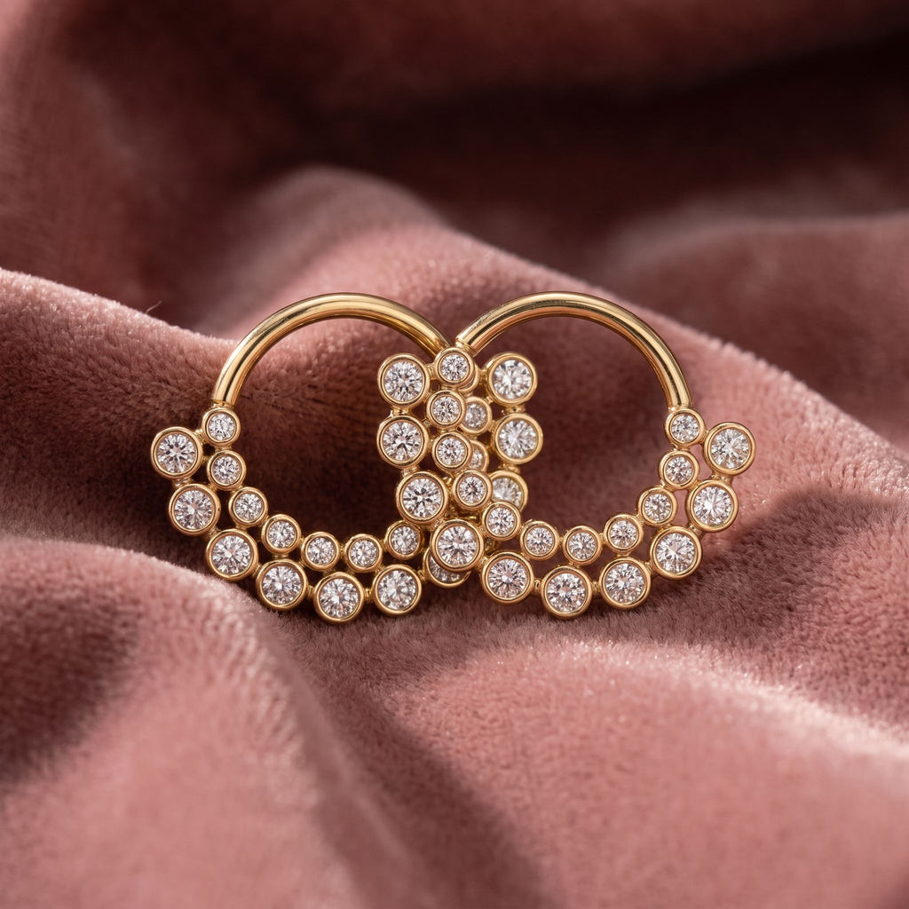 18K Bespoke Diamond Earrings — AI cloth, in-house