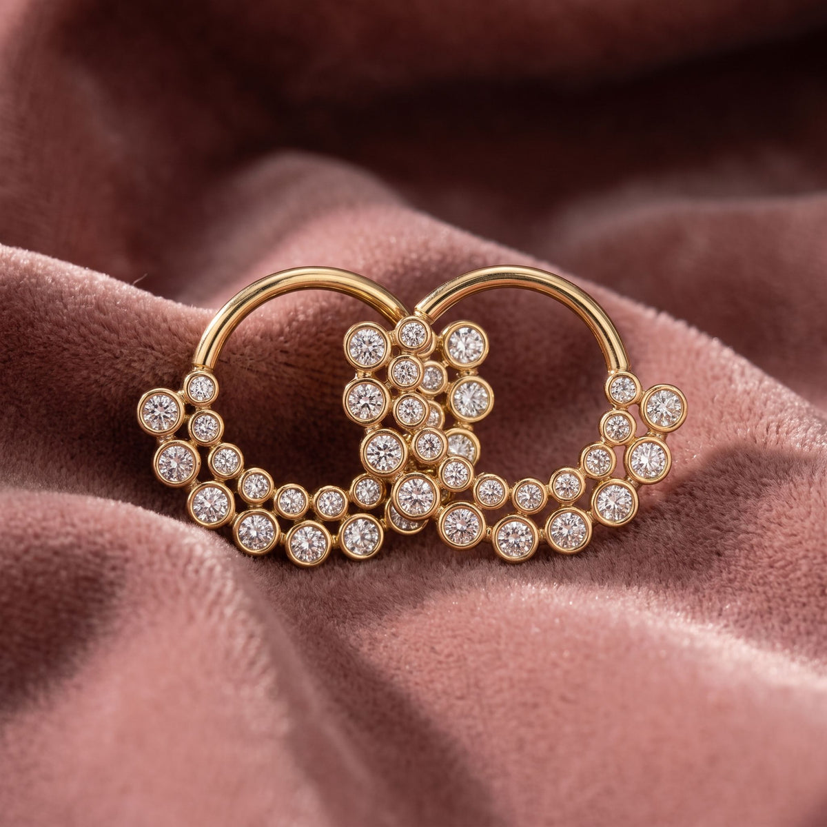 18K Bespoke Diamond Earrings — AI cloth, in-house