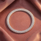 18K Round Diamond Pave Bracelet — AI cloth, in-house