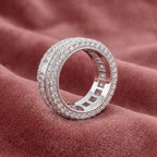 18K Eternity Pave Diamond Ring — AI cloth, in-house