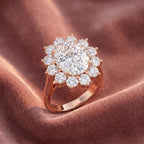 18K Halo Oval Diamond Ring — AI cloth, in-house
