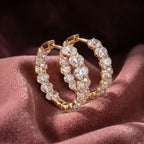 18K Diamond Hoop Earrings — AI cloth, in-house