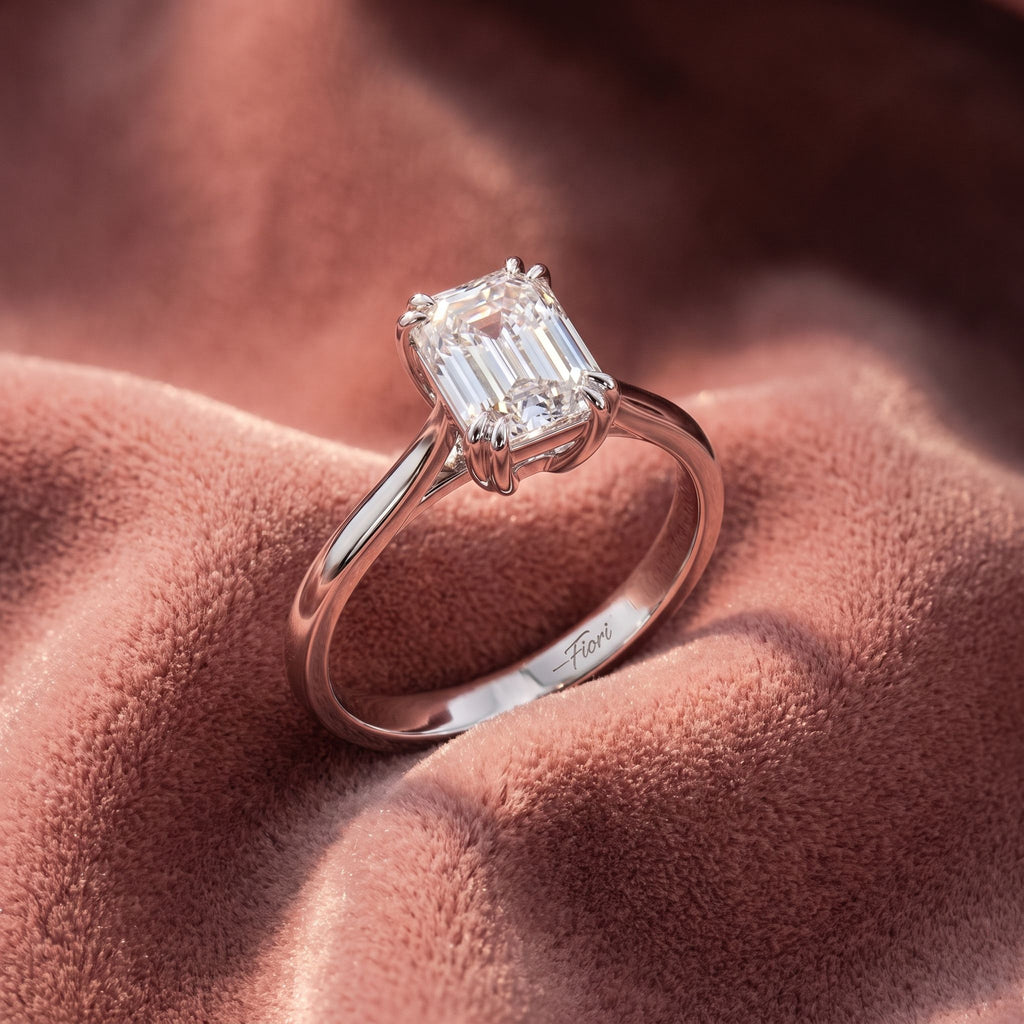 18K Solitaire Diamond Engagement Ring — AI cloth, in-house