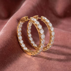 18K Diamond Hoop Earrings — AI cloth, in-house