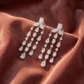 18K Pear Drop Bespoke Diamond Earrings — AI cloth, in-house