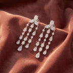 18K Pear Drop Bespoke Diamond Earrings — AI cloth, in-house