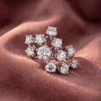 18K Round Diamond Cocktail Ring — AI cloth, in-house