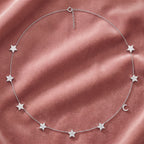 18K Celestial Diamond Choker Necklace — AI cloth, in-house